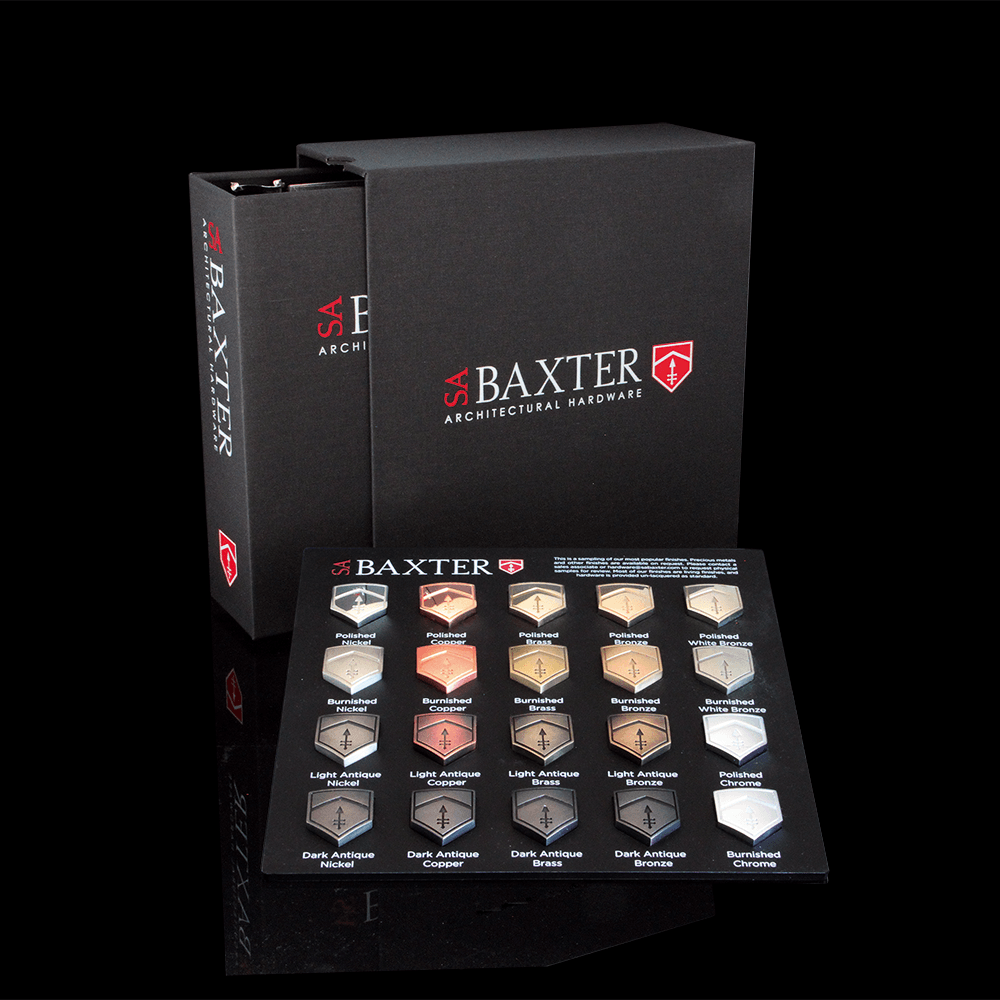 Binder Catalog and Finish Shields – SA Baxter